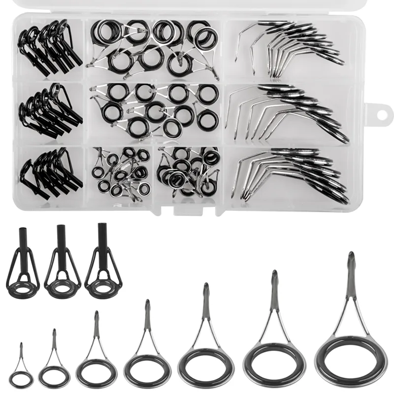Fishing Rod Tip Replacement - Angelrutenführungen, Ersatzset für Angelrutenspitzen, Reparatursatz für