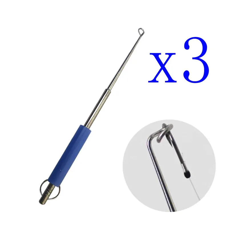 Fishing Rod Building Kit - 3er-Pack Edelstahl Angelhakenentferner Angelhaken Disgorger Sicheres