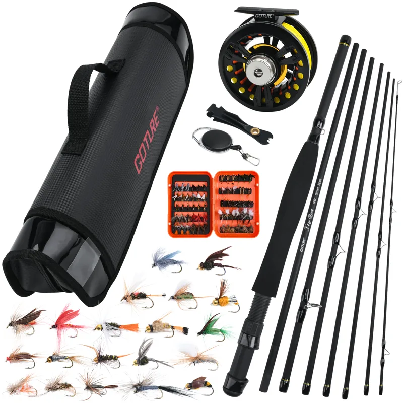 Fishing Rod Combo - Goture 8 Abschnitt Travel Fly Angelrute