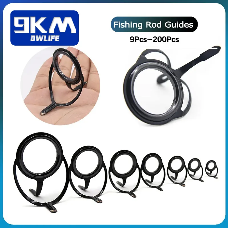 Fishing Rod Repair Kit - Angelruten-Reparatur-Set, Spinnrute-Baukomponenten, Edelstahl-Guss, Angelrutenführungen, Ersatz-Set, Tackle