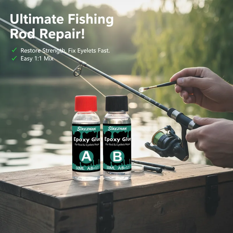 Fishing Rod Guide Replacement - AB Epoxy 1:1 für die Reparatur