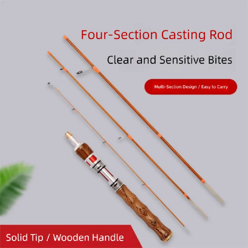 Fishing Rod Carbon Fiber - Hohe Qualität 4 Abschnitte Spinning Angelrute