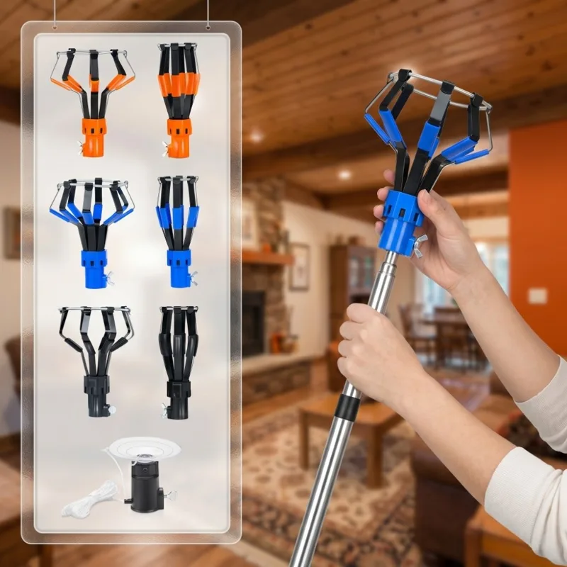 Fishing Rod Telescopic - 1/3-teiliger professioneller Glühbirnenwechsler, Teleskopstange aus Aluminiumlegierung,