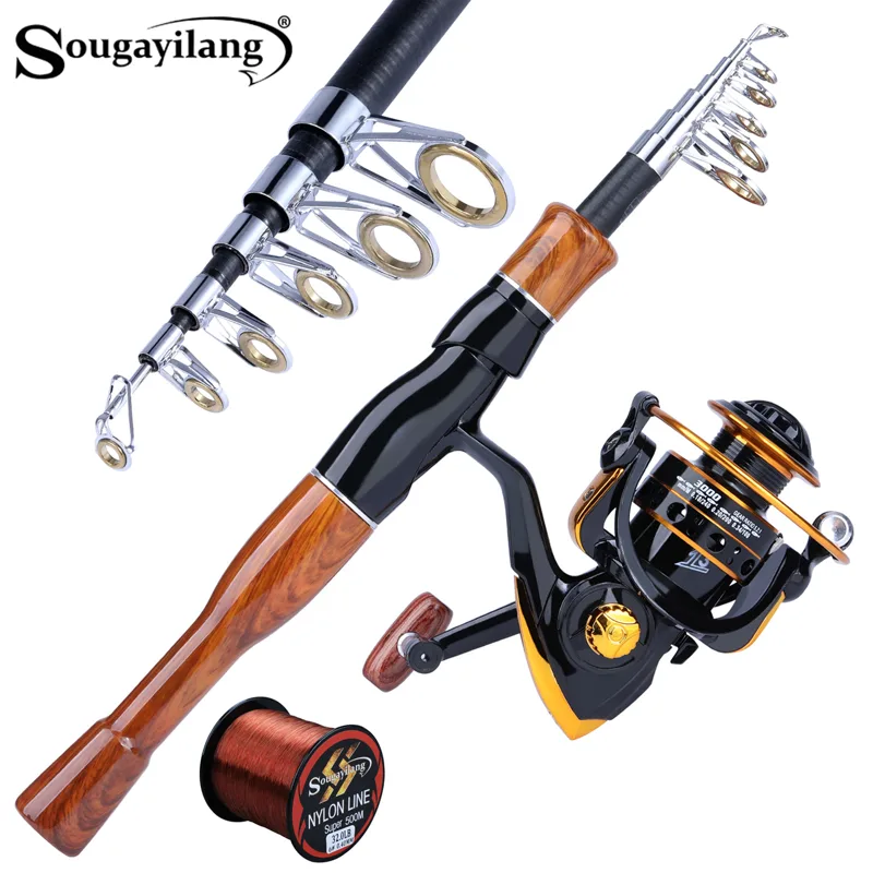 Fishing Rod Combo - Sougayilang Angelrute Reel Combo Hohe Empfindlichkeit