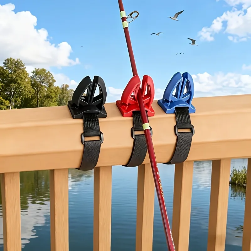 Fishing Rod Travel - Angelrutenhalterung, Ausgestattet mit Verstellbaren Riemen, Hergestellt