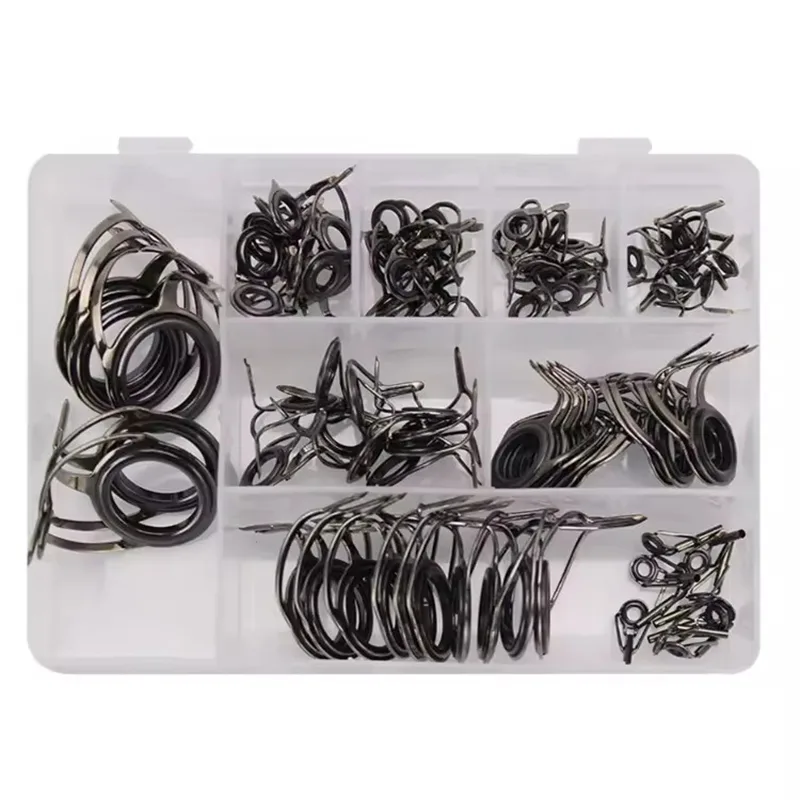 Fishing Rod Repair Kit - WEIHE 75-teiliges Zubehör-Set Hochwertige Keramik-Doppelring-Angelrutenführungen Combo