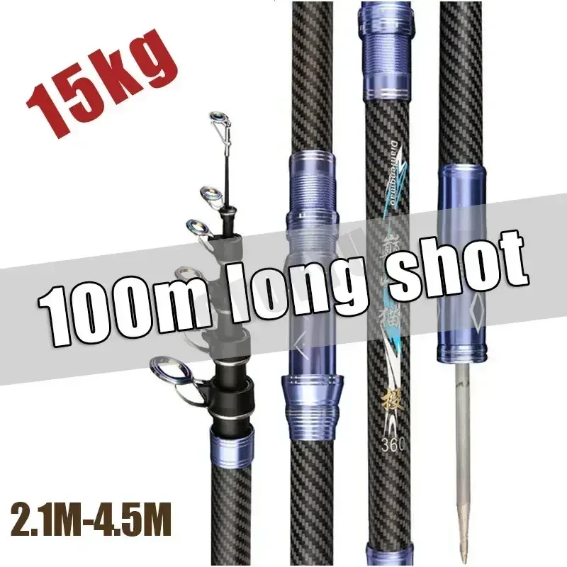 Fishing Rod Surf - Beste teleskopische tragbare rotierende Angelrute 2,4