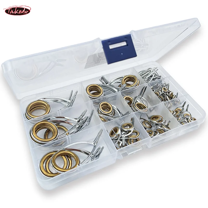 Fishing Rod Building Kit - TAKEDO TN75-1 5er-Set Spinnrutenführungen aus Edelstahl