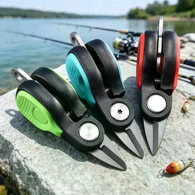 Fishing Rod Travel - Tragbare Edelstahl-Köderschere mit gezahnter Klinge für
