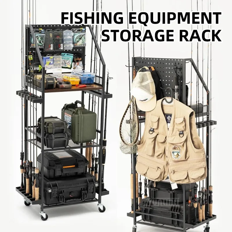 Fishing Rod Combo - Hochwertiger Angelruten- und Rollenhalter / Waffenständer,