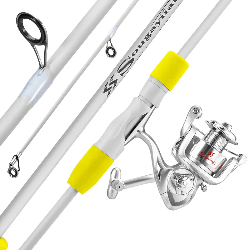 Fishing Rod Carbon Fiber - Sougayilang 2 Abschnitt Spinning Angelrute und