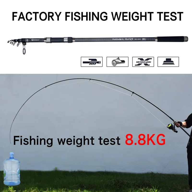 PHISHGER Teleskop-Surf-Spinnru – Fishing Rod Surf Bewertung und Preis