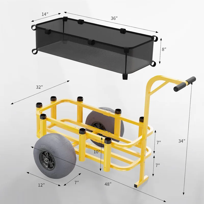 Rollender Angelwagen für den A – Fishing Rod Holder Bewertung und Preis